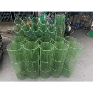 ลอบเหล็กดักปลา แบบ2งา ลอบตาข่าย มี4ขนาด