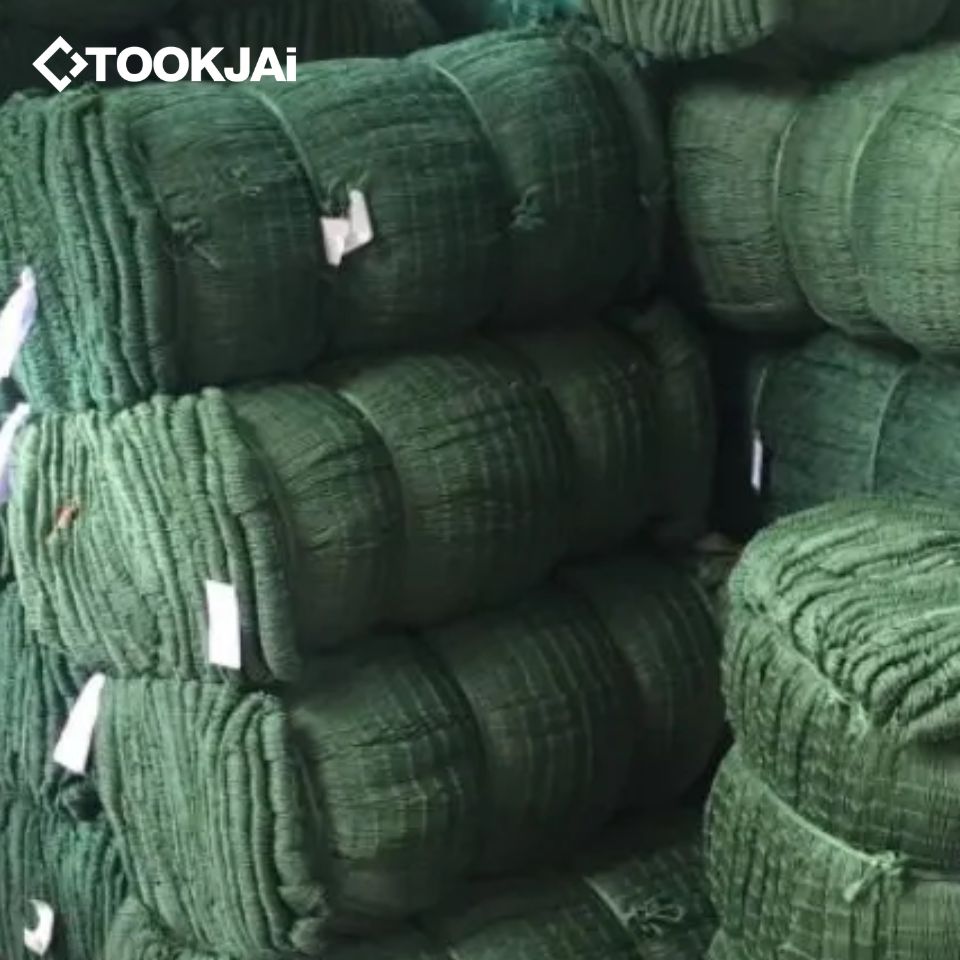 ตาข่ายอวนเขียว 0.9 เมตร × 15 หลา 16 ตา ราคาถูก ส่งฟรี เก็บเงินปลายทาง